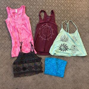 Lot of women’s Boho style tank tops Victoria’s Secret Gypsy hippie style size s